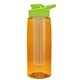 the flair - 26 oz transparent tritan(tm) bottle with drink thru lid, large infuser, and digital imprint