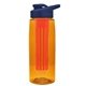 the flair - 26 oz transparent tritan(tm) bottle with drink thru lid, large infuser, and digital imprint