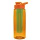 the flair - 26 oz transparent tritan(tm) bottle with drink thru lid, large infuser, and digital imprint