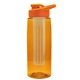 the flair - 26 oz transparent tritan(tm) bottle with drink thru lid, large infuser, and digital imprint