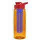 the flair - 26 oz transparent tritan(tm) bottle with drink thru lid, large infuser, and digital imprint