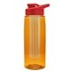 the flair - 26 oz transparent tritan(tm) bottle with drink thru lid, large infuser, and digital imprint