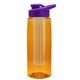 the flair - 26 oz transparent tritan(tm) bottle with drink thru lid, large infuser, and digital imprint