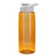 the flair - 26 oz transparent tritan(tm) bottle with drink thru lid, large infuser, and digital imprint