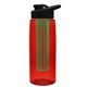 the flair - 26 oz transparent tritan(tm) bottle with drink thru lid, large infuser, and digital imprint