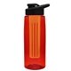 the flair - 26 oz transparent tritan(tm) bottle with drink thru lid, large infuser, and digital imprint