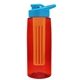 the flair - 26 oz transparent tritan(tm) bottle with drink thru lid, large infuser, and digital imprint