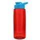 the flair - 26 oz transparent tritan(tm) bottle with drink thru lid, large infuser, and digital imprint