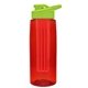 the flair - 26 oz transparent tritan(tm) bottle with drink thru lid, large infuser, and digital imprint