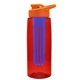 the flair - 26 oz transparent tritan(tm) bottle with drink thru lid, large infuser, and digital imprint