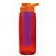 the flair - 26 oz transparent tritan(tm) bottle with drink thru lid, large infuser, and digital imprint