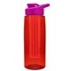 the flair - 26 oz transparent tritan(tm) bottle with drink thru lid, large infuser, and digital imprint