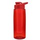 the flair - 26 oz transparent tritan(tm) bottle with drink thru lid, large infuser, and digital imprint