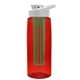 the flair - 26 oz transparent tritan(tm) bottle with drink thru lid, large infuser, and digital imprint