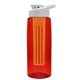 the flair - 26 oz transparent tritan(tm) bottle with drink thru lid, large infuser, and digital imprint