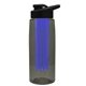the flair - 26 oz transparent tritan(tm) bottle with drink thru lid, large infuser, and digital imprint