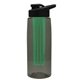 the flair - 26 oz transparent tritan(tm) bottle with drink thru lid, large infuser, and digital imprint