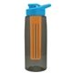 the flair - 26 oz transparent tritan(tm) bottle with drink thru lid, large infuser, and digital imprint