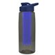 the flair - 26 oz transparent tritan(tm) bottle with drink thru lid, large infuser, and digital imprint
