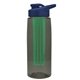 the flair - 26 oz transparent tritan(tm) bottle with drink thru lid, large infuser, and digital imprint