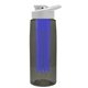 the flair - 26 oz transparent tritan(tm) bottle with drink thru lid, large infuser, and digital imprint
