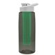 the flair - 26 oz transparent tritan(tm) bottle with drink thru lid, large infuser, and digital imprint
