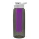 the flair - 26 oz transparent tritan(tm) bottle with drink thru lid, large infuser, and digital imprint