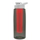 the flair - 26 oz transparent tritan(tm) bottle with drink thru lid, large infuser, and digital imprint