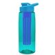 the flair - 26 oz transparent tritan(tm) bottle with drink thru lid, large infuser, and digital imprint