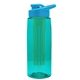 the flair - 26 oz transparent tritan(tm) bottle with drink thru lid, large infuser, and digital imprint