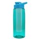 the flair - 26 oz transparent tritan(tm) bottle with drink thru lid, large infuser, and digital imprint