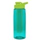 the flair - 26 oz transparent tritan(tm) bottle with drink thru lid, large infuser, and digital imprint