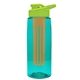the flair - 26 oz transparent tritan(tm) bottle with drink thru lid, large infuser, and digital imprint