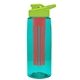 the flair - 26 oz transparent tritan(tm) bottle with drink thru lid, large infuser, and digital imprint