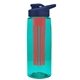 the flair - 26 oz transparent tritan(tm) bottle with drink thru lid, large infuser, and digital imprint