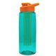 the flair - 26 oz transparent tritan(tm) bottle with drink thru lid, large infuser, and digital imprint