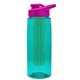 the flair - 26 oz transparent tritan(tm) bottle with drink thru lid, large infuser, and digital imprint