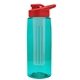 the flair - 26 oz transparent tritan(tm) bottle with drink thru lid, large infuser, and digital imprint