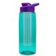 the flair - 26 oz transparent tritan(tm) bottle with drink thru lid, large infuser, and digital imprint