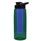 the flair - 26 oz transparent tritan(tm) bottle with drink thru lid, large infuser, and digital imprint