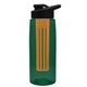 the flair - 26 oz transparent tritan(tm) bottle with drink thru lid, large infuser, and digital imprint