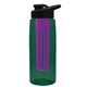 the flair - 26 oz transparent tritan(tm) bottle with drink thru lid, large infuser, and digital imprint