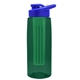 the flair - 26 oz transparent tritan(tm) bottle with drink thru lid, large infuser, and digital imprint