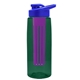 the flair - 26 oz transparent tritan(tm) bottle with drink thru lid, large infuser, and digital imprint