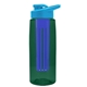 the flair - 26 oz transparent tritan(tm) bottle with drink thru lid, large infuser, and digital imprint