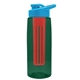 the flair - 26 oz transparent tritan(tm) bottle with drink thru lid, large infuser, and digital imprint