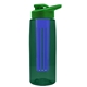 the flair - 26 oz transparent tritan(tm) bottle with drink thru lid, large infuser, and digital imprint