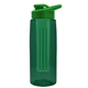 the flair - 26 oz transparent tritan(tm) bottle with drink thru lid, large infuser, and digital imprint