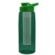 the flair - 26 oz transparent tritan(tm) bottle with drink thru lid, large infuser, and digital imprint