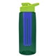 the flair - 26 oz transparent tritan(tm) bottle with drink thru lid, large infuser, and digital imprint
